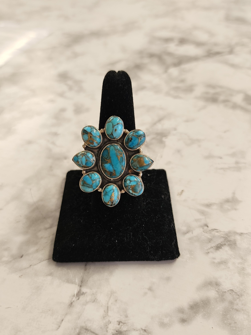 Sterling and Kingman Turquoise Ring